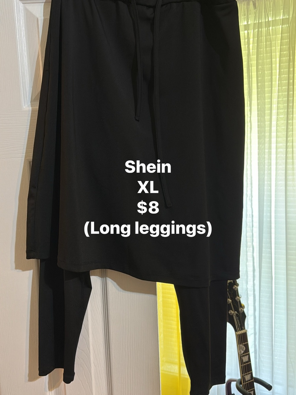 SHEIN Black Long Leggings Skort
